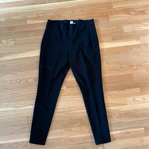 Women’s L GAP black minimalist Trousers w elastic waist & zipper business casual
